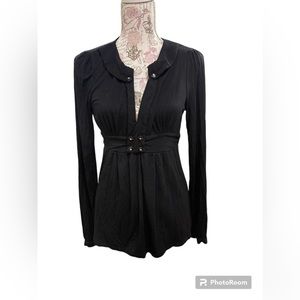 Ella Moss Womens L Black Top